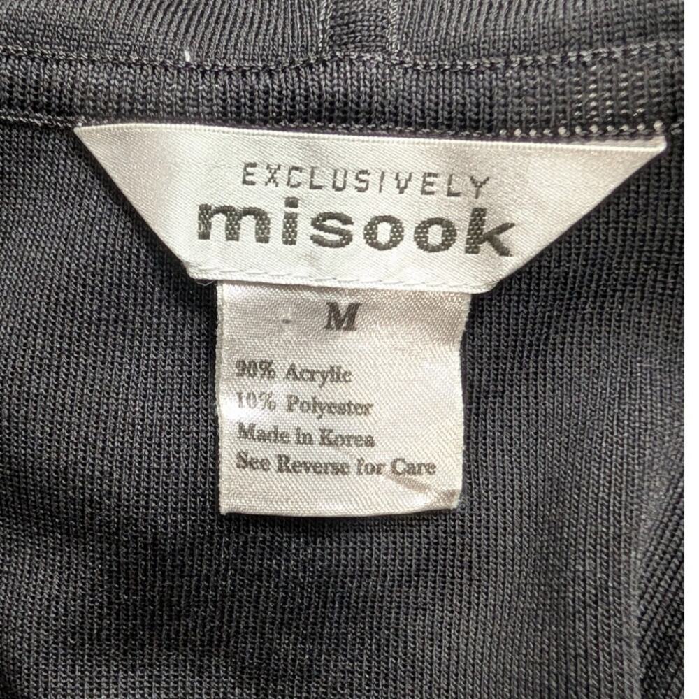 Misook Jacket Womens Mendium Black Hooded Lightweight Career - Picture 5 of 9